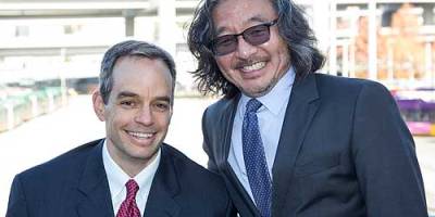 Rob Gannon and Transportation Director Harold Taniguchi