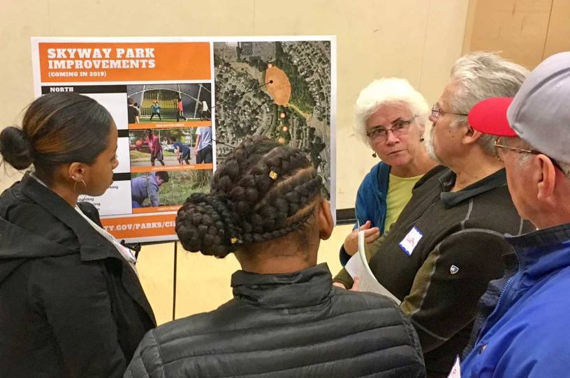 attendees at Skyway-West Hill subarea plan open house