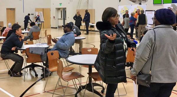 attendees at Skyway-West Hill subarea plan open house