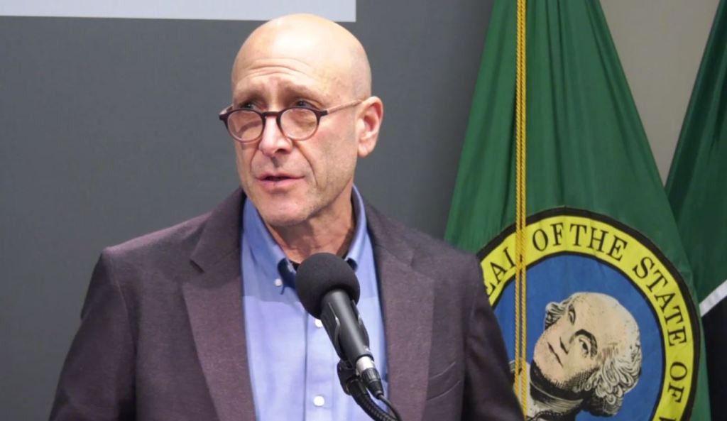 Dr. Jeff Duchin with Public Health - Seattle & King County speaks to reporters during a press conference on the latest news involving COVID-19, also known as the coronavirus, on March 4, 2020 in Seattle, Wash.