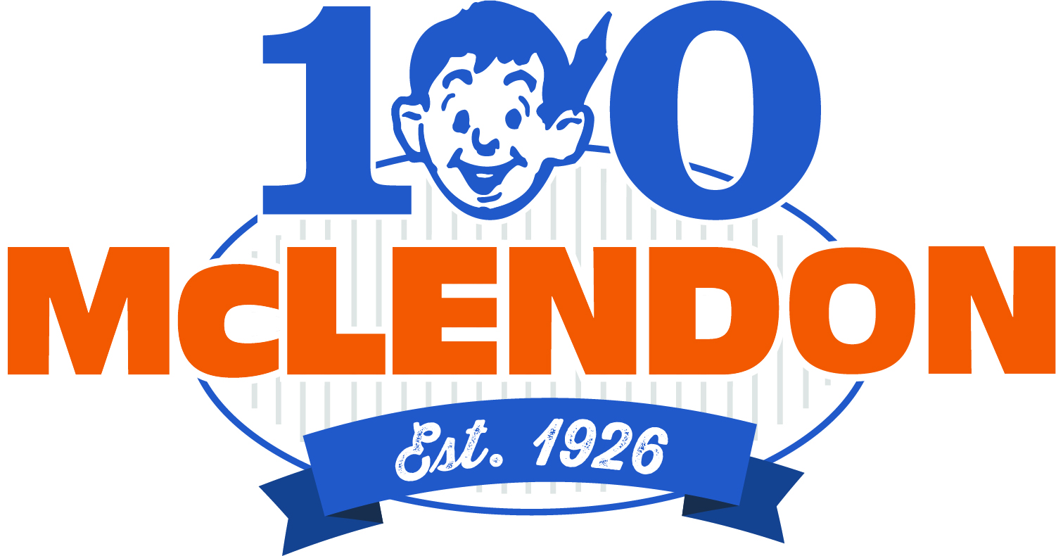 McLendon logo with 100 year anniversary logo. Established in 1926.